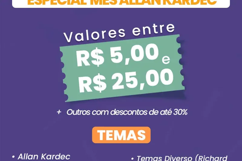 Feirão de Livros Espíritas - Mês de Outubro