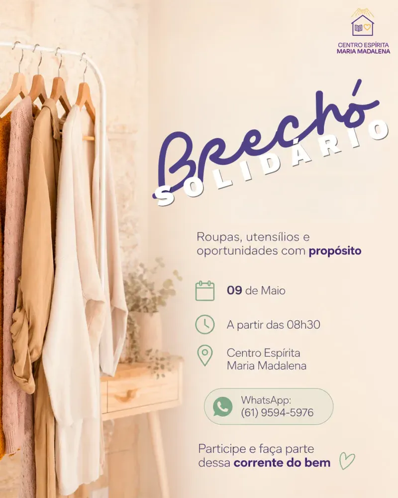 Brechó Solidário - 09 de Maio