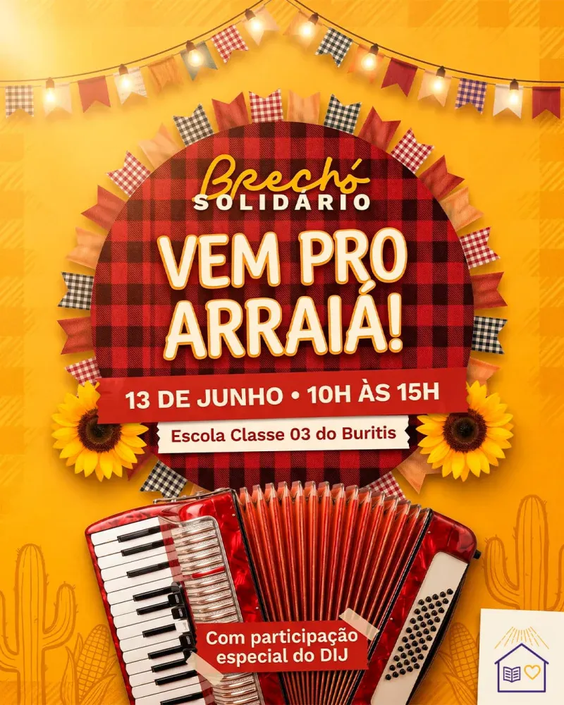 Brechó Solidário do CEMA: arraiá especial em 13 de junho